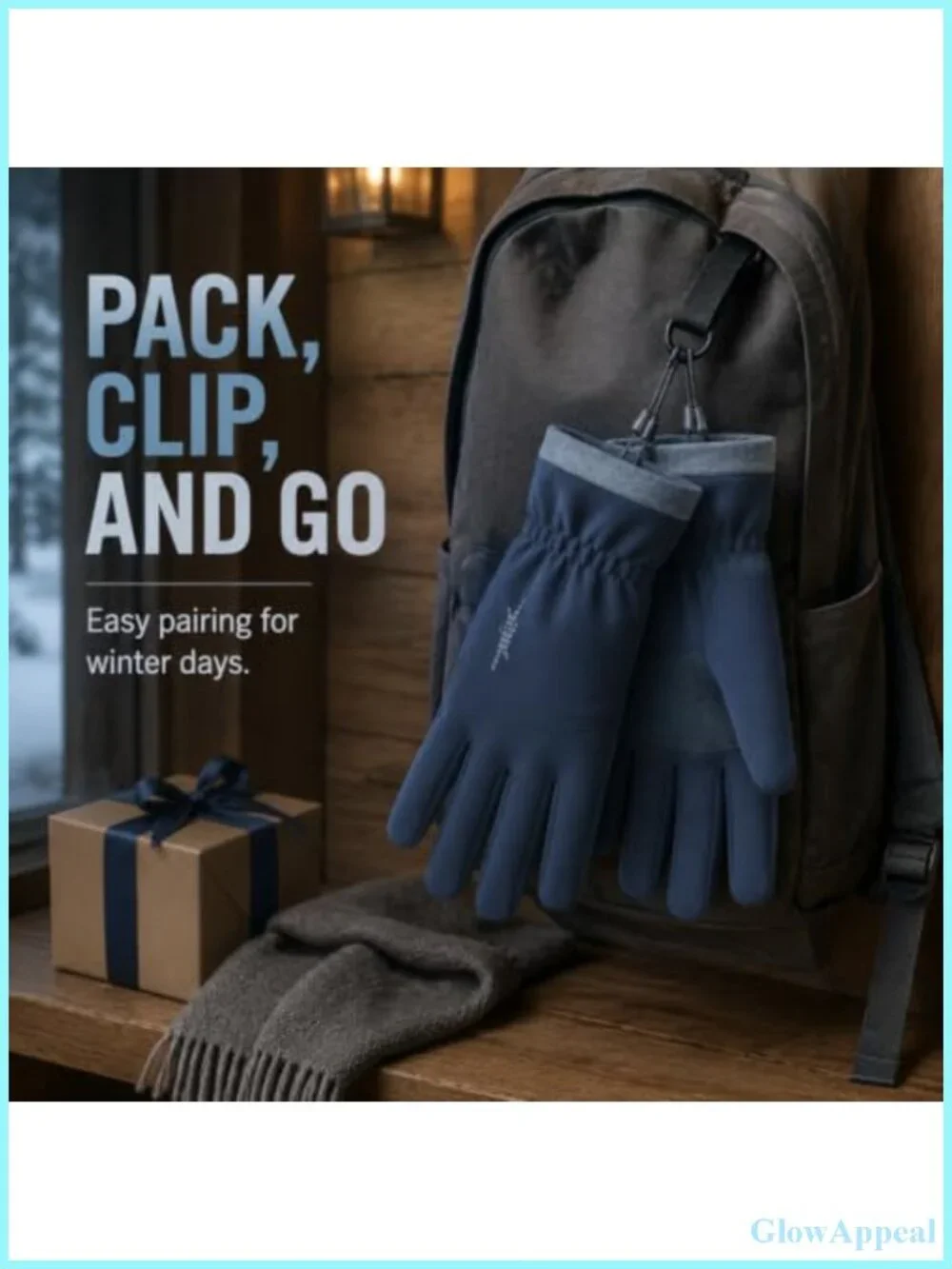 Waterproof Touchscreen Gloves Fleece Lined Anti-Slip Winter Cold Weather